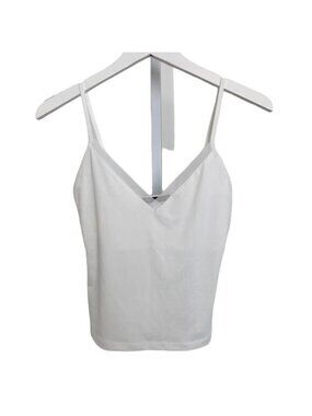 Zara Mesh Trim Crop Cami V-Neck